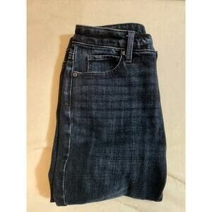 Talbots Straight Curvy Jeans Womens 2P 2 Petite Blue Whiskers Y2k Mid Rise